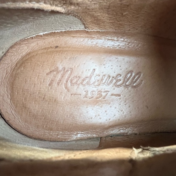 Madewell Tan Leather Ankle Booties Size 7.5 Brown Leather Boots - Picture 7 of 8
